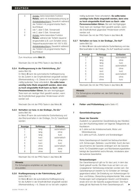 SupraMatic E P 9 Notice - Hormann.fr