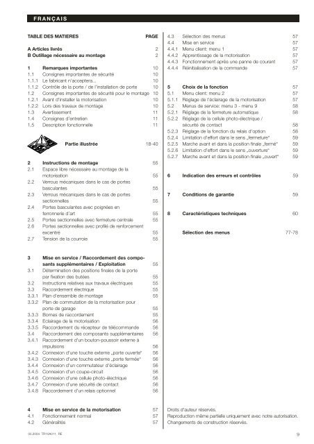 SupraMatic E P 9 Notice - Hormann.fr