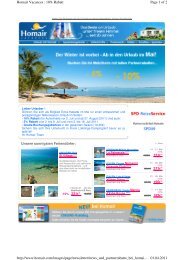 Unsere sonnigsten Feriendörfer: Page 1 of 2 Homair Vacances : 10 ...