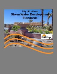 Storm Water DevelopmentStandards Plan - City of Lathrop