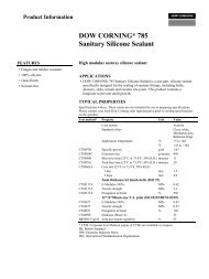 DOW CORNINGÂ® 785 Sanitary Silicone Sealant - Lindberg & Lund AS