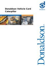 Donaldson Vehicle Card Caterpillar - Michele Caroli Srl
