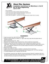 Xi2 Steel Pier System WZ's I, II, III - Tie Down Engineering