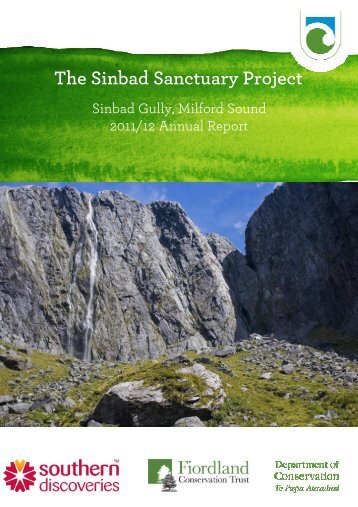 Sinbad Sanctuary Annual Report 2011/2012 - Fiordland ...