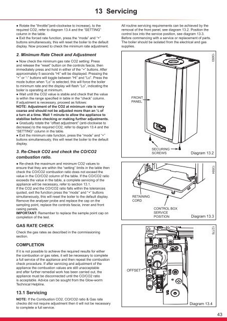 Flexicom cx combination boiler - installation and service manual