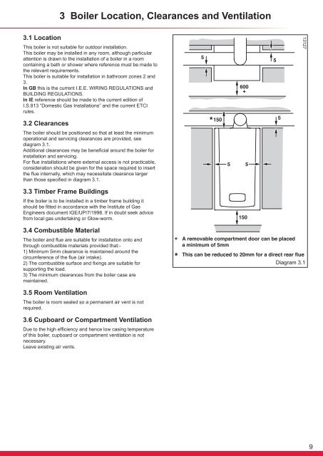 Flexicom cx combination boiler - installation and service manual