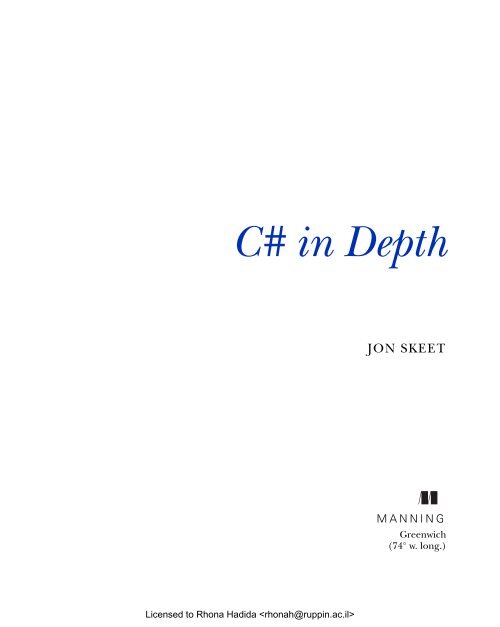 C# in Depth