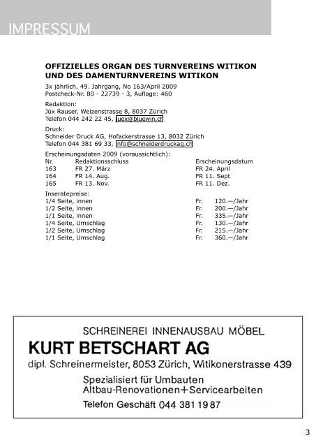 Ausgabe No.163 - TV Witikon