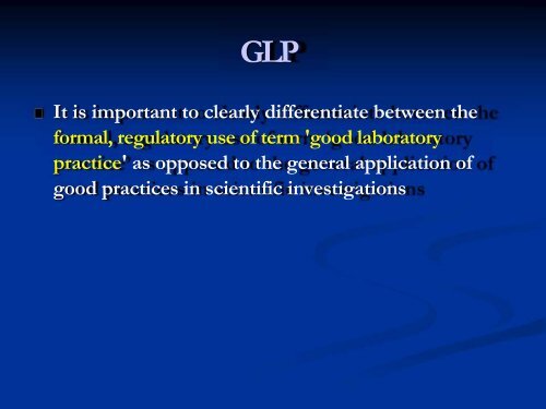 Good Laboratory Practice - UKM Medical Centre