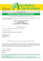 Amtliche Bekanntmachungen - Altenholzer.de