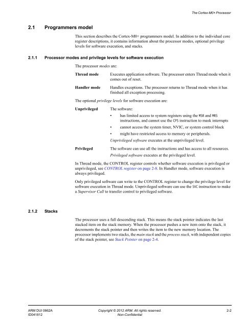 Cortex-M0+ Devices Generic User Guide - Keil