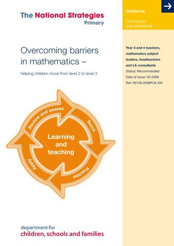 Overcoming barriers in mathematics - helping children move from ...