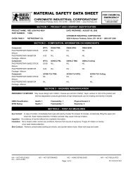 MATERIAL SAFETY DATA SHEET - Chromate Industrial Corporation