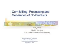 Corn Milling, Processing and Generation of Co-Products