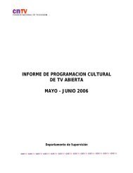 informe de programacion cultural de tv abierta mayo - junio ... - CNTV
