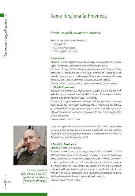 Governance e organizzazione - Provincia di Cosenza