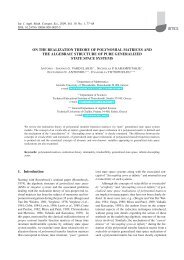 ON THE REALIZATION THEORY OF POLYNOMIAL MATRICES ...