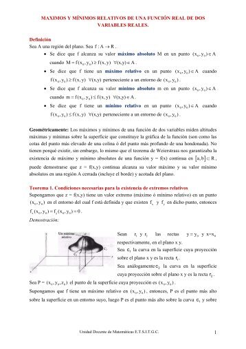 Extremos - ETSI Topografia (UPM)