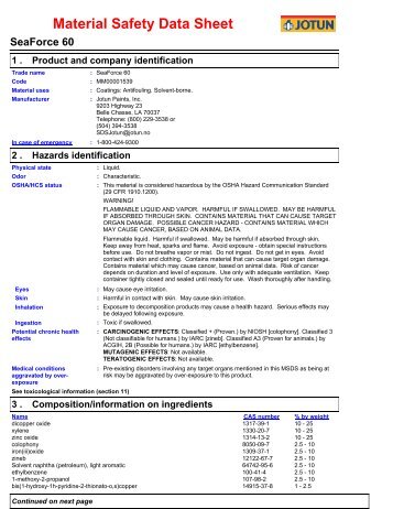 SDS - SeaForce 60 - Marine_Protective - English (us) - Jotun