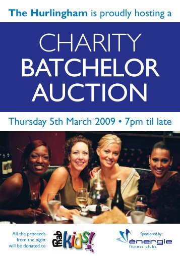 CHARITY BATCHELOR AUCTION - Pub & Bar Network