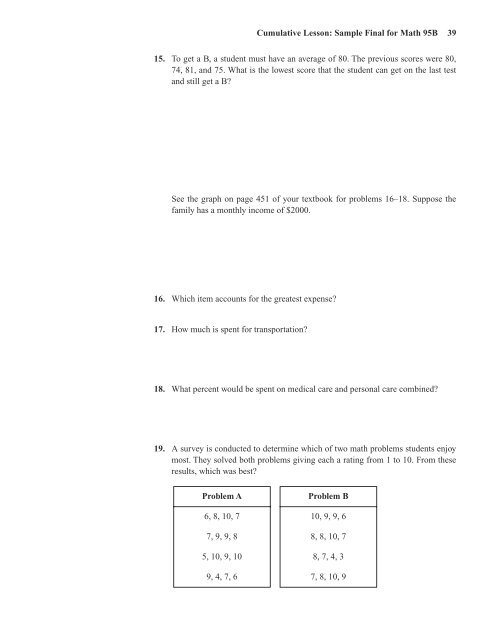 College of Marin Study Guide for Math 95 A,B - Pearson Learning ...