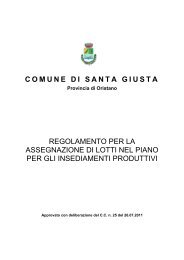 regolamento assegnazione lotti pip - Comune di Santa Giusta