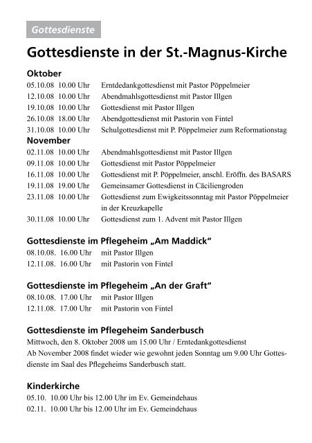 Gemeindebrief Oktober/November 2008 - Evangelisch-lutherischen ...