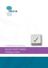 Internal TickIT Auditor Training Course - IRCA