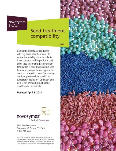 Seed treatment compatibility - Novozymes