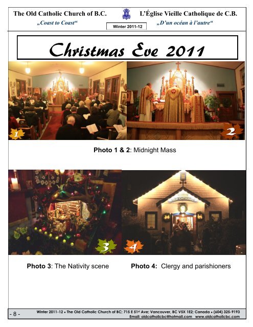 News Winter 2011 - The Old Catholic Church of BC