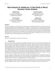 Data Analysis for Healthcare: A Case Study in Blood Donation ...