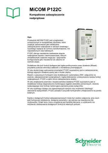 MiCOM P122C - Schneider Electric Energy Poland Sp. z o.o.