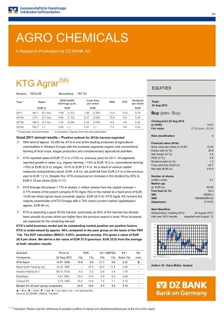 DZ Bank (PDF) - KTG Agrar AG