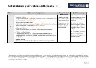 Schulinternen Curriculum SI - Gymnasium Langenberg