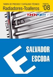 TARIFA DE PRECIOS Y CATÁLOGO TÉCNICO - Salvador Escoda SA