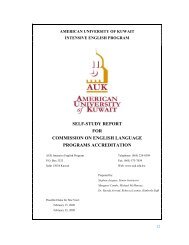 self-study report for commission on english language ... - AUK