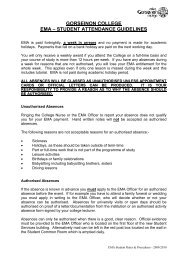 gorseinon college ema â student attendance guidelines - XPoint