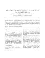 A Nonparabolicity Model Compared to Tight-Binding: The Case of ...