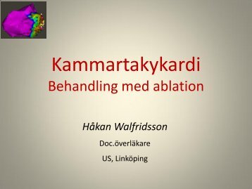 Kateterablation vid ventrikulÃ¤ra arrytmier