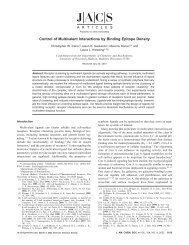 Control of Multivalent Interactions by Binding Epitope Density