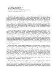 THE MORAL-HAZARD MYTH by MALCOLM GLADWELL The bad ...
