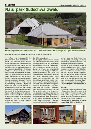 Naturpark Südschwarzwald - Birseck Magazin