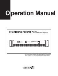 R-500Plus Amplifier Manual - Inter-M