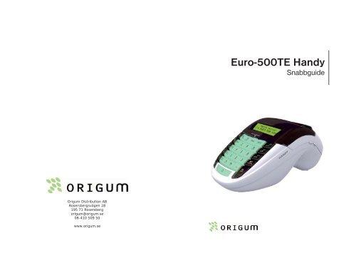 SnabbGuide Elcom Euro-500TE Handy - Origum Distribution AB