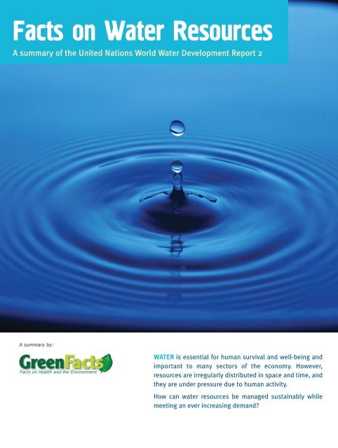 Facts on Water Resources - GreenFacts