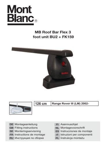 126 cm MB Roof Bar Flex 3 foot unit BU2 + FK159