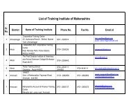 List of training Institutes of Maharashtra - yashada