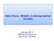 Role of Nurse - Midwife in reducing maternal mortality