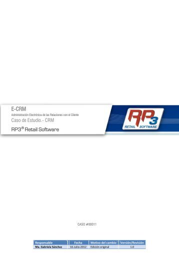 Caso de Estudio.- CRM RP3Â® Retail Software