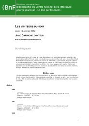 Bio-bibliographie - La joie par les livres - BibliothÃ¨que nationale de ...